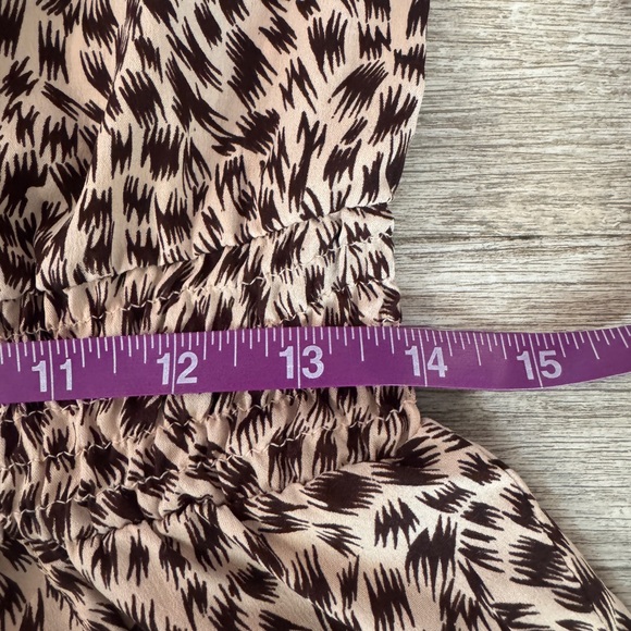 Y2K Wet Seal Leopard Romper Size M 4 Pockets Summery Festival Beach Party - Picture 8 of 9